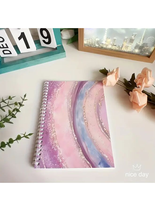 Vintage A5 Reusable Sticker Collecting Book Blank Storage Album With Perforated Pages Durable Spiral Binding - Image 5
