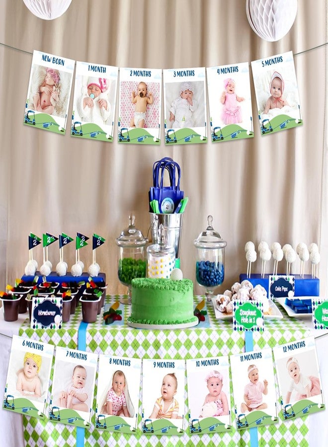 Cheereveal Master Golf First Birthday Photo Banner, Golf Monthly Picture Banner, Golf Ball 1st Birthday Decorations for Newborn to 12 Months Boys or Girls - Image 3