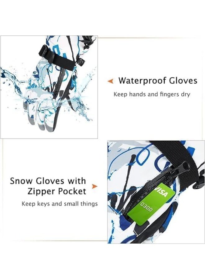 Uzi BEETO Snow Gloves for Kids, Womens Mens Girls Boys Winter Gloves Waterproof Youth Ski Gloves, Touchscreen Sport Mittens - Image 4