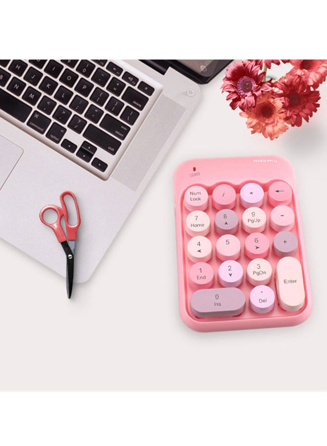 Wireless Numeric Keyboard Pink/White - Image 4