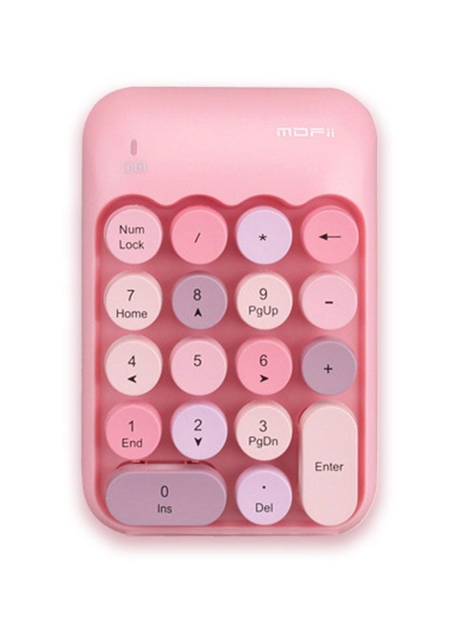 Wireless Numeric Keyboard Pink/White - Image 1
