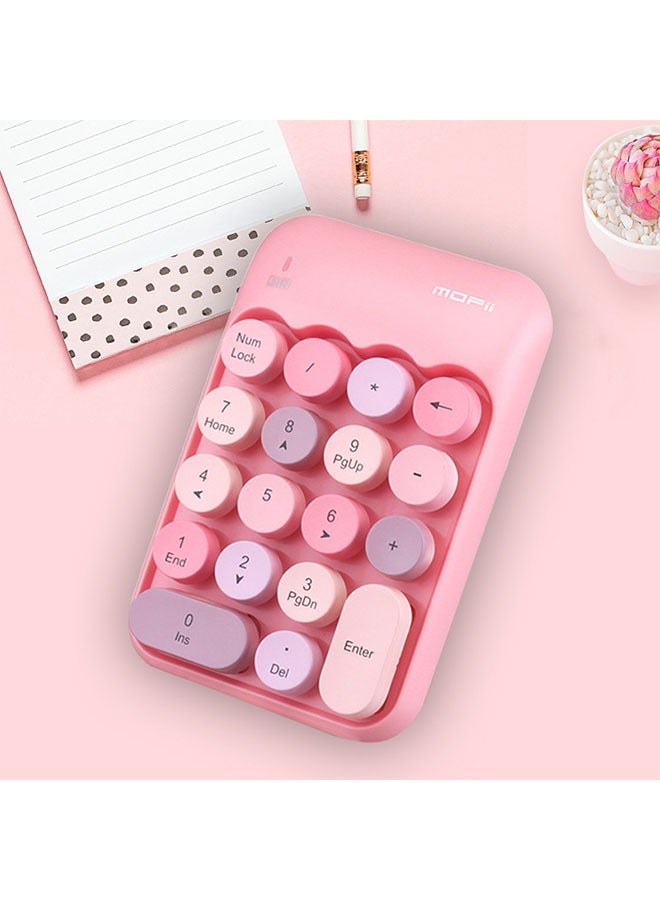 Wireless Numeric Keyboard Pink/White - Image 2