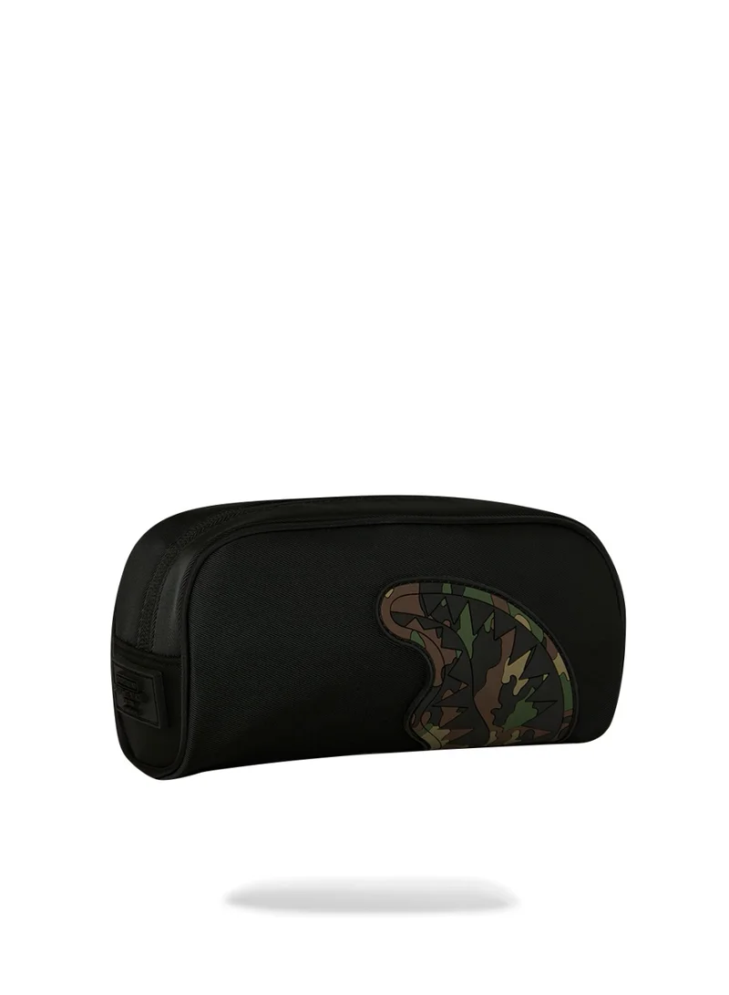سبراي جراوند SHARK CENTRAL BLACK NYLON CAMO EMBOSSED SHARK POUCH