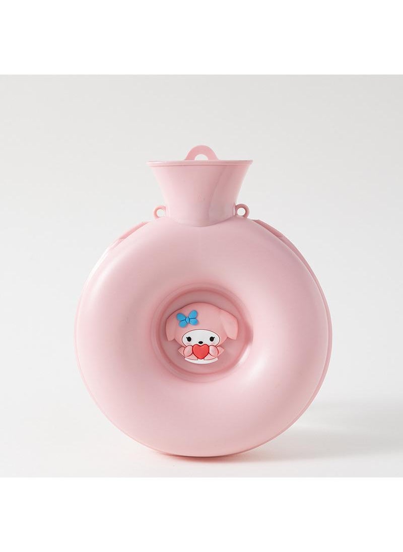Y&D Doughnut Warm Water Bag Mini Portable Hot Hand Bag Waterflooding PVC Bag 600ml  - Image 1