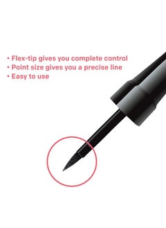 Almay Almay Liquid Eyeliner, Waterproof, Fade-Proof Eye Makeup, Easy-to-Apply Liner Brush, 221 Black, 0.1 Oz  - Image 3