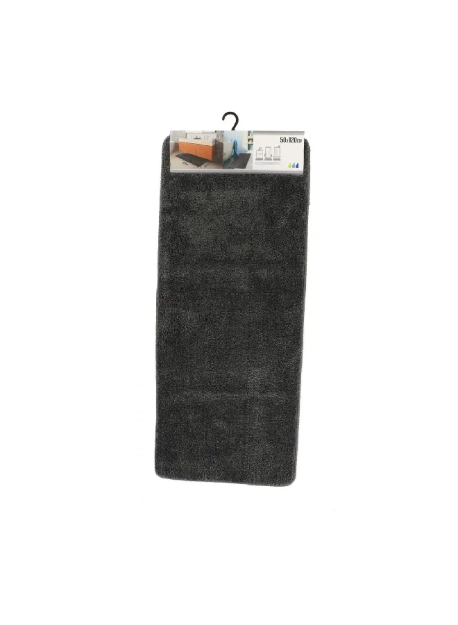 Tendance Large Double Sink Anti-Slip Microfiber Bathroom Mat Dark Grey 50 x 120 cm 7741181