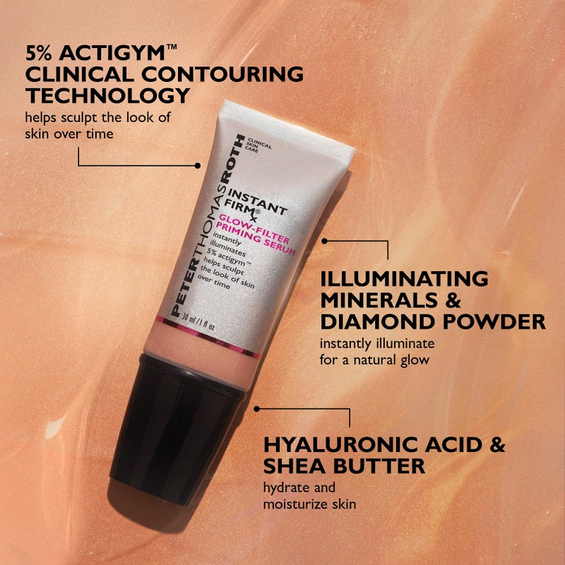 Peter Thomas Roth | Instant FIRMx Glow-Filter Priming Serum, Illuminating and Firming Serum, Helps Sculpt the Look of Skin Over Time, Blends Onto All Skin Tones - Image 4