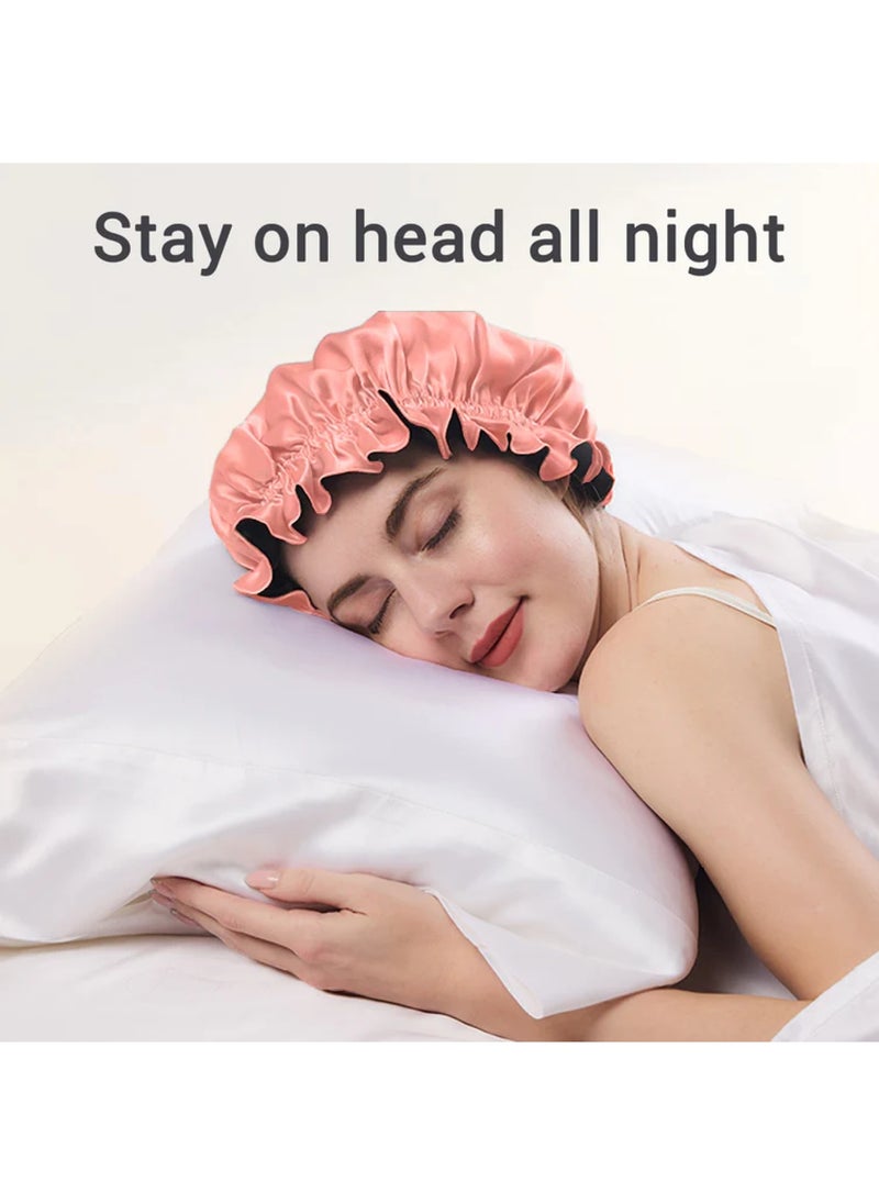 ZIMASILK 19 Momme Silk Sleep Cap With Double Colors  - Image 4