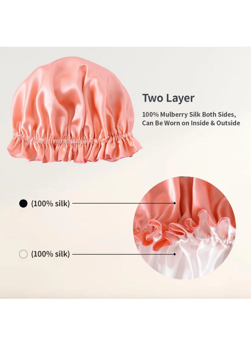 ZIMASILK 19 Momme Silk Sleep Cap With Double Colors  - Image 2