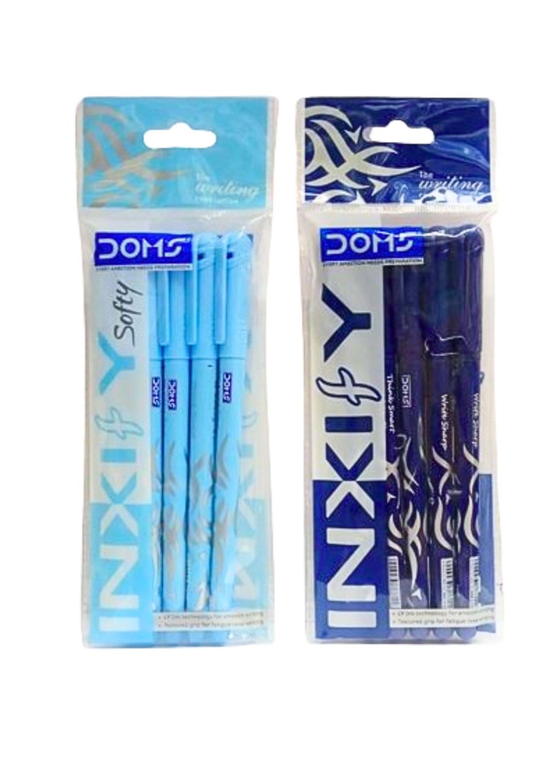 DOMS أقلام حبر جاف إينكسي فاي 0.7 مم زرقاء عبوة من 10 أقلام - Image 1