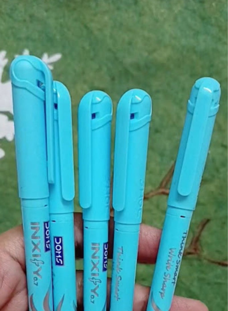 DOMS أقلام حبر جاف إينكسي فاي 0.7 مم زرقاء عبوة من 10 أقلام - Image 4