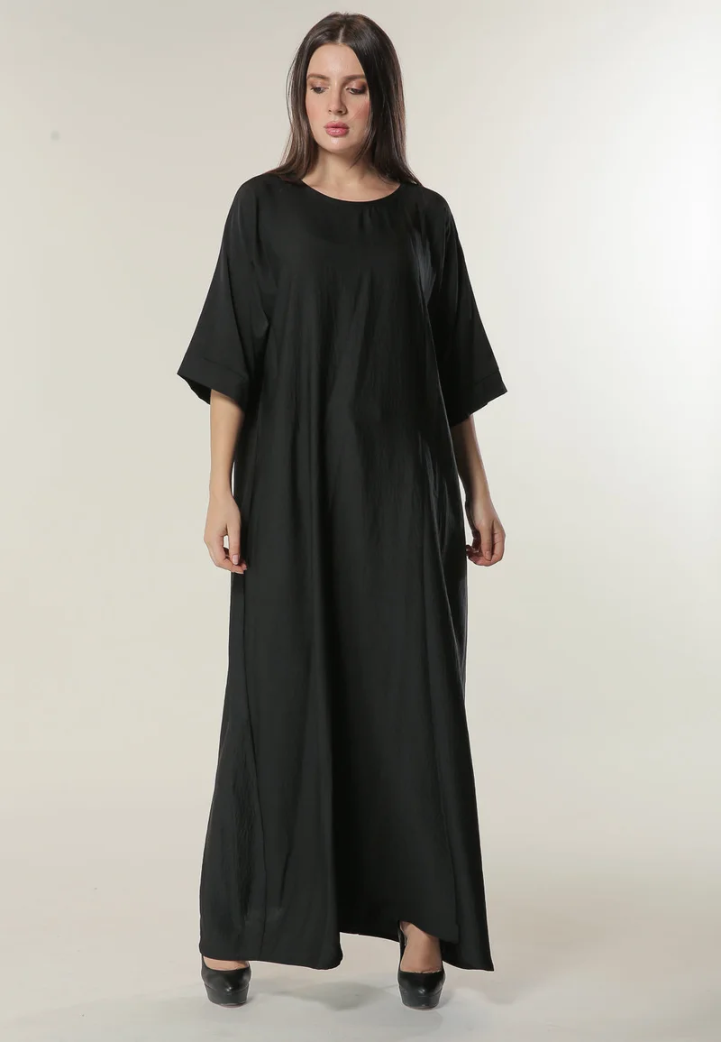 Moistreet Elegant Crew Neck Casual Abaya