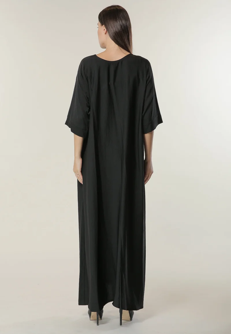 Moistreet  Elegant Crew Neck Casual Abaya for Women | Best Price UAE