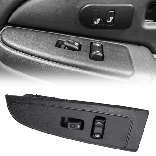 SIYOEN 19115820 Front Passenger Window Switch &Bezel for Chevy Tahoe Silverado 1500 2500 3500 Avalanche 1500 2500 GMC Sierra 1500 2500 Yukon XL Escalade ESV EXT 2003 2004 2005 2006 Door Switch 03 04 05 06 - Image 1