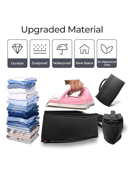 Shrux Shrux Iron Storage Carry Case With Handle and Secure Zipper Closer Dust and Scratch Proof Heavy Fabric Iron Storage Pouch Easy to carry Soft Foam Material Comact Cloth Press Protective Guard  - Image 5