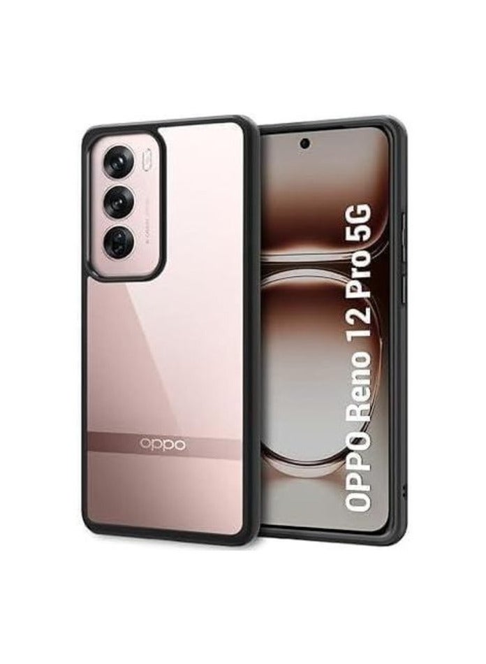 ماجيك ماسك بظهر شفاف وحماية كاملة وازرار سهلة الضغط لهاتف اوبو رينو 12 برو- اسود - Image 1