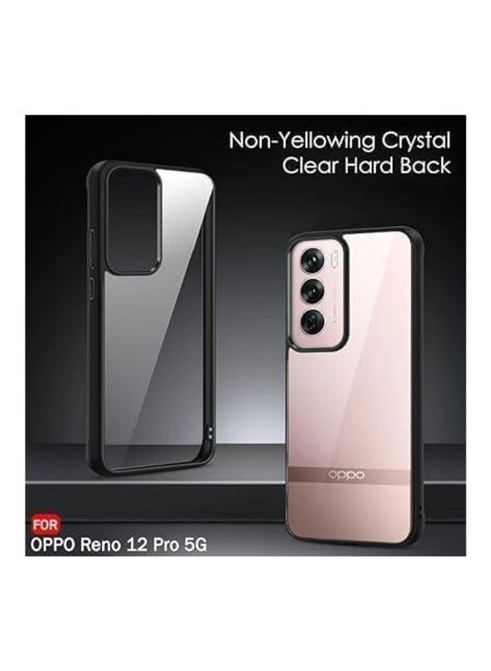 ماجيك ماسك بظهر شفاف وحماية كاملة وازرار سهلة الضغط لهاتف اوبو رينو 12 برو- اسود - Image 2