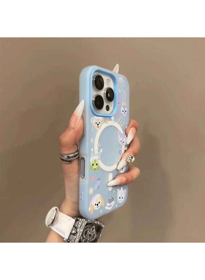 NIBEMINENT Skin Feel Jelly Shell Protection Case With Magsafe For iPhone 15 Plus, Blue