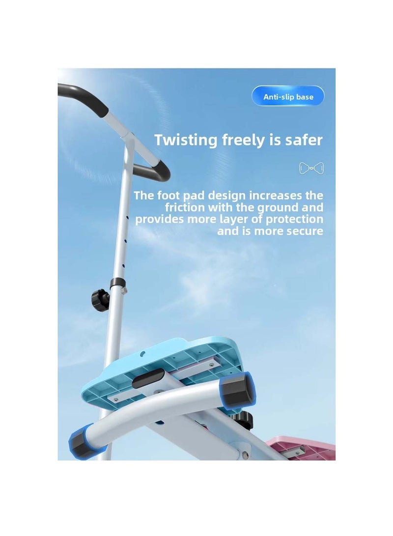 هويتك جهاز لف الخصر للاستخدام المنزلي مع مسند ذراع وضبط مقاومة بثلاث سرعات، أزرق - Image 2