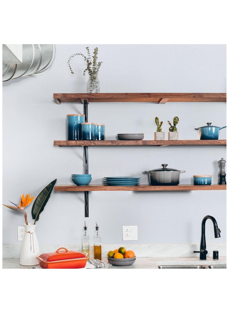 آنا ورق حائط ذاتي اللصق بتصميم مل Texture سميك رمادي غامق 40 سم × 5 م - Image 5