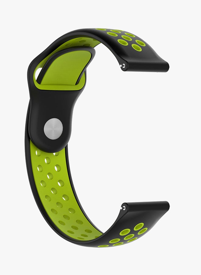 Voberry Smartwatch Replacement Band For Samsung Gear S3 Frontier Black/Green - Image 2