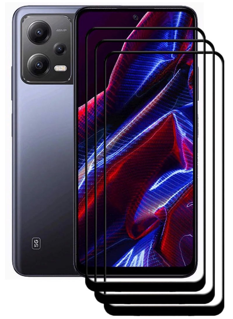 ACLIX 3 Pieces Antistatic ESD Dustproof Premium Quality High Definition Tempered Glass Screen Protector Designed For Xiaomi Poco X5 - Image 1