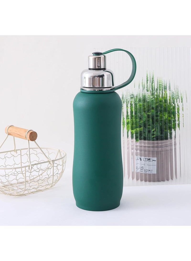 Kuber Industries Kuber Industries Vacuum Insulated Stainless Steel Water Bottle with Sipper and Handle | Leakproof, BPA Free, Rustproof | 750 ML | Green  - Image 1