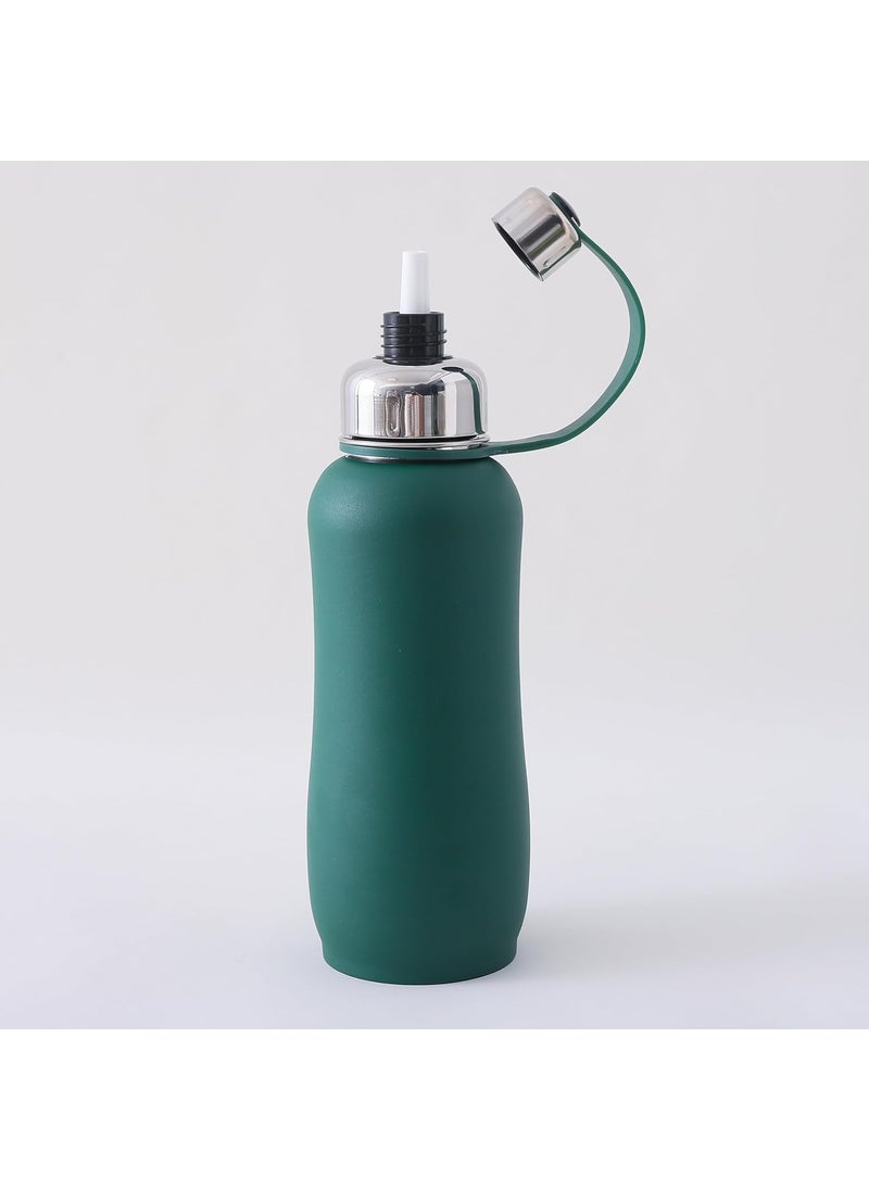 Kuber Industries Kuber Industries Vacuum Insulated Stainless Steel Water Bottle with Sipper and Handle | Leakproof, BPA Free, Rustproof | 750 ML | Green  - Image 5