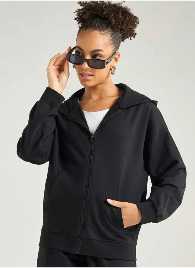 FAV Kangaroo Pocket Detail Zip Through Hoodie and Joggers Set