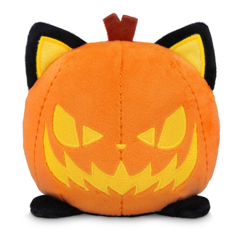 TeeTurtle Glow in The Dark Jack-O-Lantern Cat 4" Plushie - Halloween - Cute Kawaii Spooky Stuffed Animal - Image 1