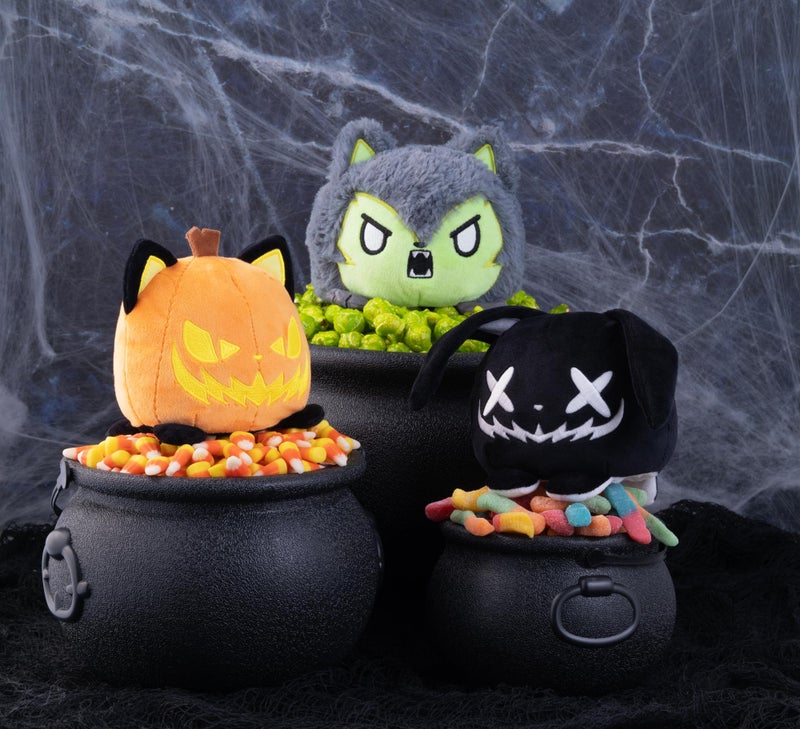 TeeTurtle Glow in The Dark Jack-O-Lantern Cat 4" Plushie - Halloween - Cute Kawaii Spooky Stuffed Animal - Image 5