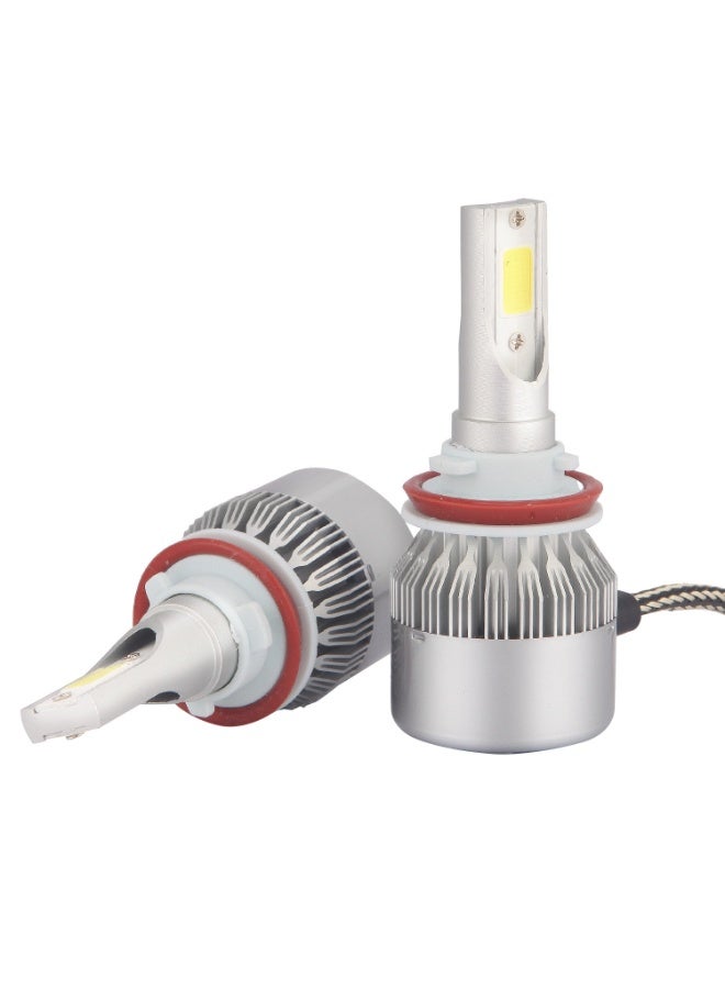 60-degree automotive LED headlights, model C6H1, ultra-bright H4 beam, H7 high-intensity, integrated front and rear high-power headlights with quick start function(C6 LED 9004 single unit) - Image 4