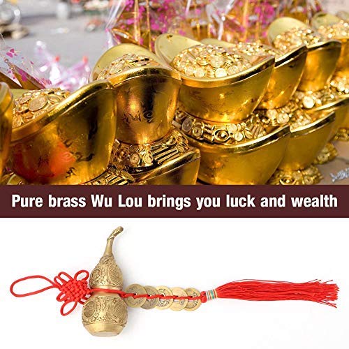 Hilitand Brass Good Luck Wu Lou Hu Lu Gourd Feng Shui Luck and Treasure for Housewarming Gifts Home Decoration - Image 3