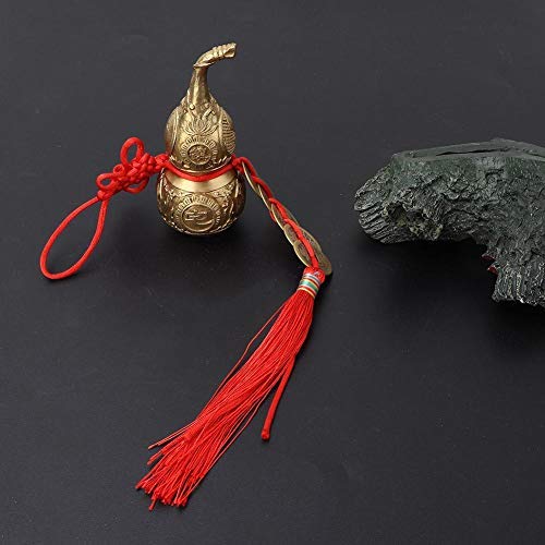 Hilitand Brass Good Luck Wu Lou Hu Lu Gourd Feng Shui Luck and Treasure for Housewarming Gifts Home Decoration - Image 4