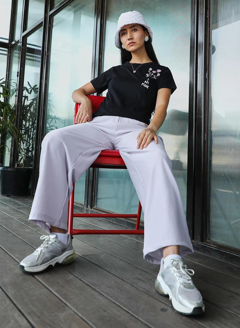 PINACOLADA  Women's Jet Black I Am Mine Top for Women | Best Price UAE