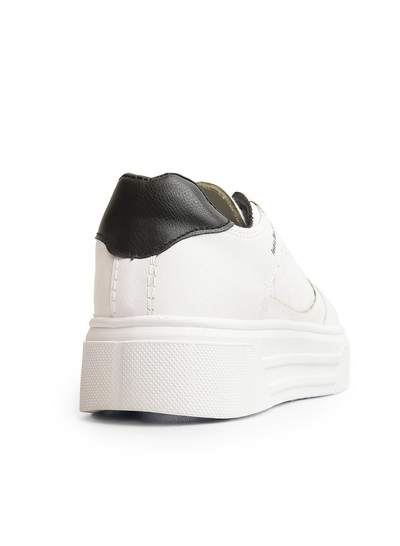 Desert - Chic And Comfy , Women's Side Colored Flat Sneakers - Image 1