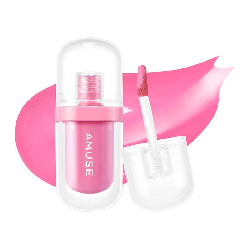 Amuse SEOUL JelFit Tint 04 ROSE MILK Jelly Lip Stain Long Lasting Hydrating Lip Gloss Smooth Moisturizing Lip Glossy Finish Vegan Korean Beauty Makeup - Image 2