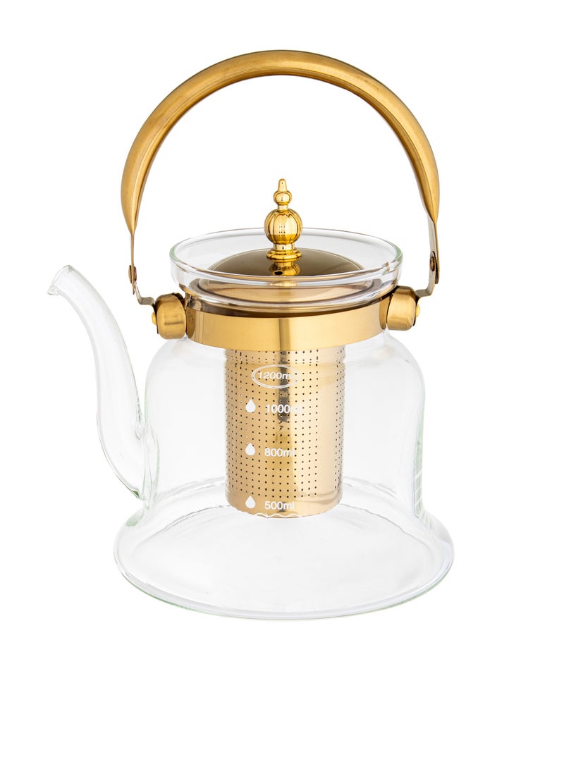 Safa Heat Resistant Glass Teapot With Removable Infuser 1200 ml  - Image 1