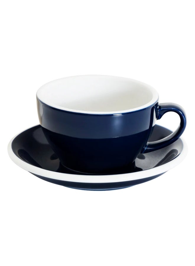 Loveramics Egg 250ml Porcelain Cappuccino Cup And Saucer Denim