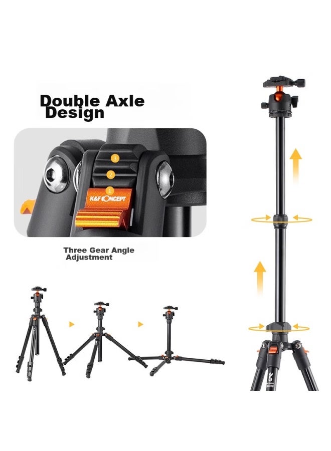 K&F Concept Zhuoer K&f Concept Aluminum Alloy Tripod Head, Dslr Camera Stand, Portable Tripod, Suitable For Canon, Sony, Mirrorless Cameras, Photography, Videography, Mobile Phone And Recording - Image 4