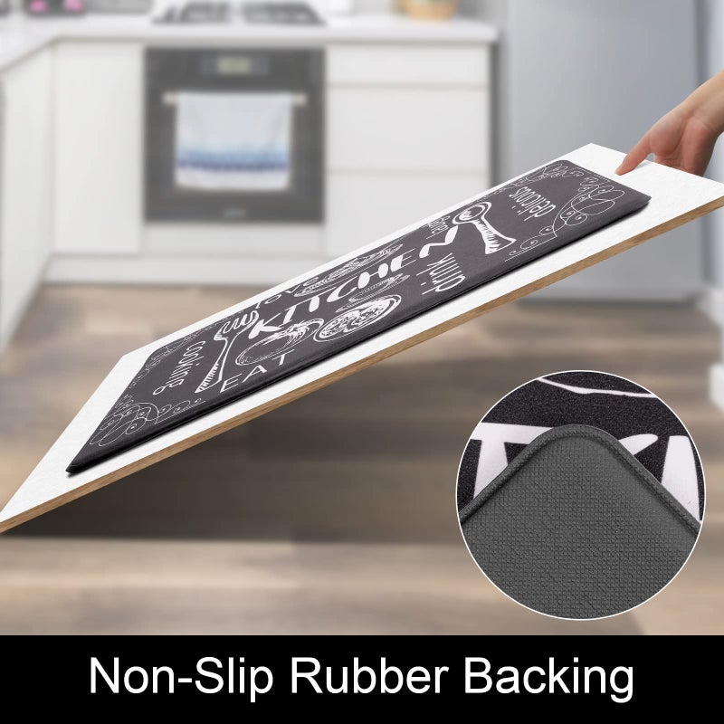 HEBE Kitchen Mats for Floor Set of 2 Thick Anti Fatigue Mat for Cushioned, Waterproof Non-Slip Rugs Comfort Standing Chef Mat for Kitchen Sink, Laundry Room, Farmhouse Home Decor - Image 4