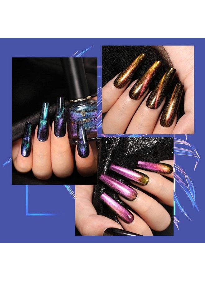 Born Pretty - Cat Magnetic Nail Polish Set 3D Cat Chameleon Polish 3 Colors With Black Polish Magnet Stick 6Ml 4 Bottles - Image 1