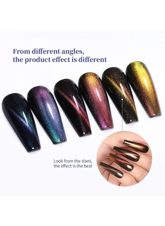 Born Pretty - Cat Magnetic Nail Polish Set 3D Cat Chameleon Polish 3 Colors With Black Polish Magnet Stick 6Ml 4 Bottles - Image 1