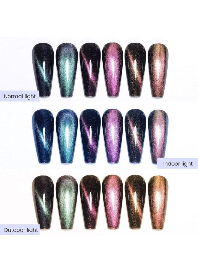 Born Pretty - Cat Magnetic Nail Polish Set 3D Cat Chameleon Polish 3 Colors With Black Polish Magnet Stick 6Ml 4 Bottles - Image 1