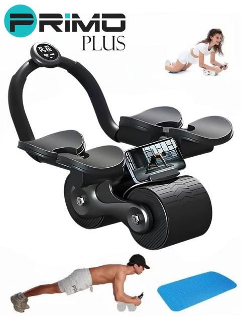 Abdominal Roller with Temporary Elbow Brace and Mobile Phone Holder