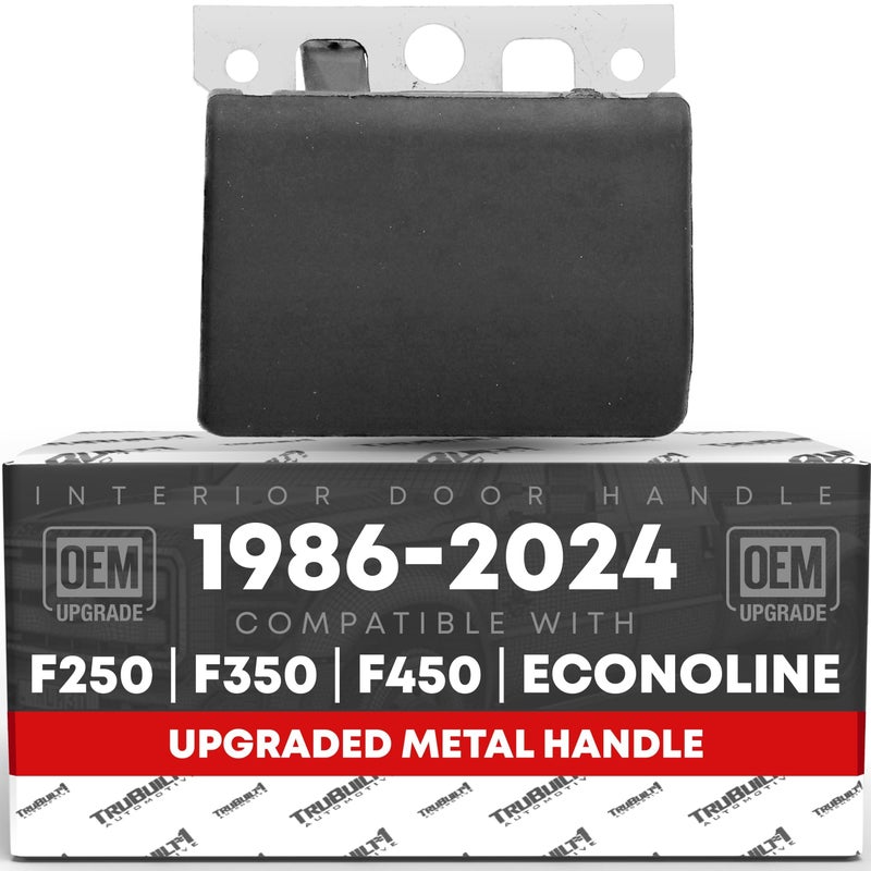 T1A Interior FrontRear Driver Door Handle Upgraded Metal Compatible with 19992015 Ford F250 F350 F450 8824 E150 E250 E350 Econoline 8697 Aerostar Textured Black OEM 6C3Z2522600AAAMT - Image 2