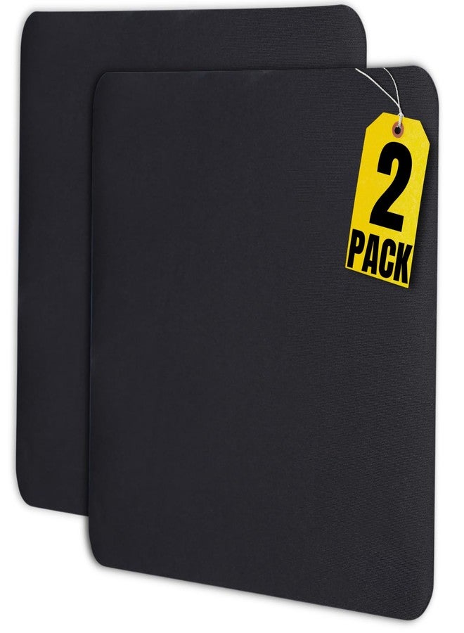 1InTheOffice Mouse Pads, 9" x 7.5", Black, 2 Pack - Image 1