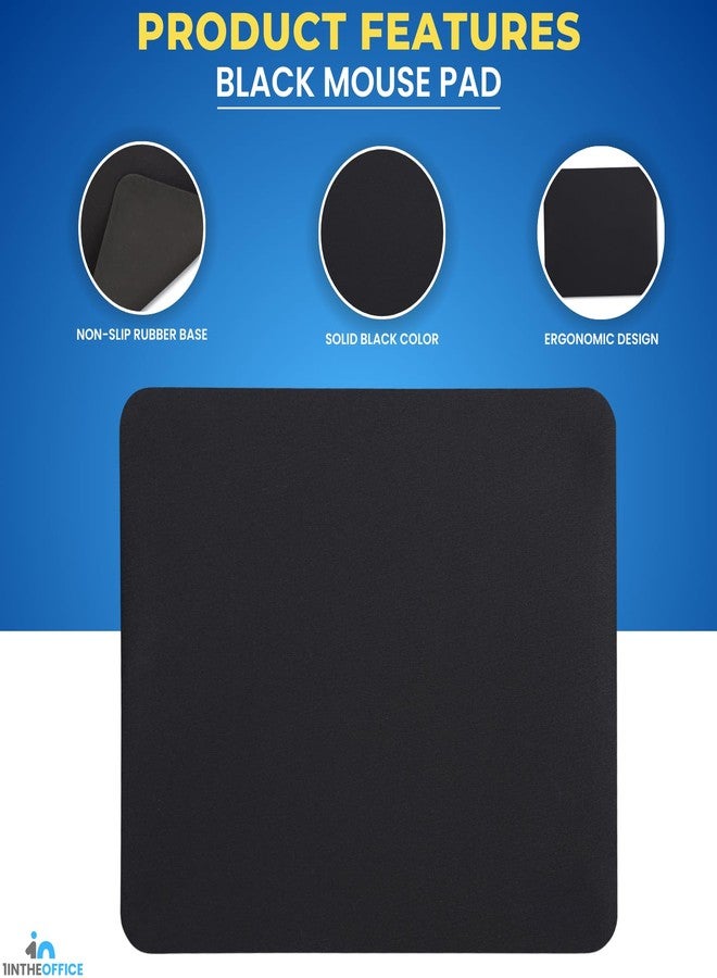 1InTheOffice Mouse Pads, 9" x 7.5", Black, 2 Pack - Image 3