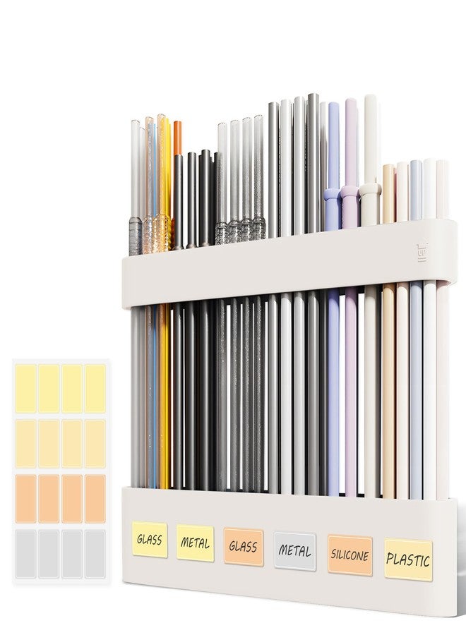 Neepanda حامل قش نيباندا لباب الخزانة، منظم موزع قش سيليكون مطور بتصميم مقسم لعام 2025 مع لاصق قوي وملصقات لتخزين خزانة المطبخ (عبوة واحدة) - Image 1