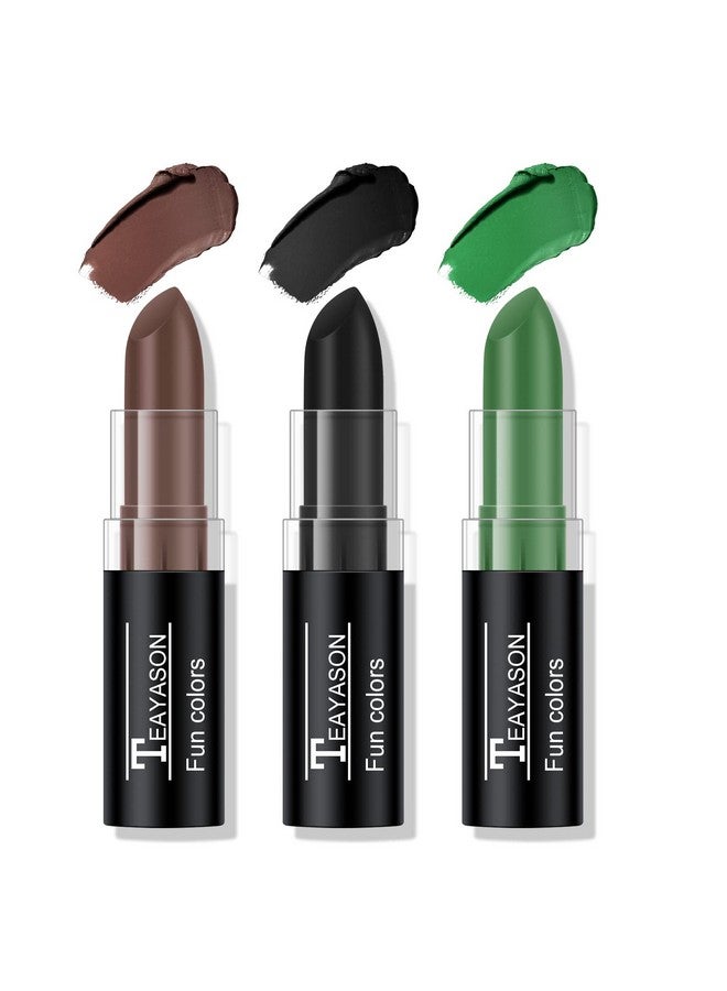 FREEORR 3 Colors Black Brown Green Face Body Paint Stick, Eye Black Baseball Sticks Camo Face Paint For Baseball/Football/Halloween/Cs/Hunting/Sfx Makeup Cream Face& Body Paint Easy To Blend- - Image 1